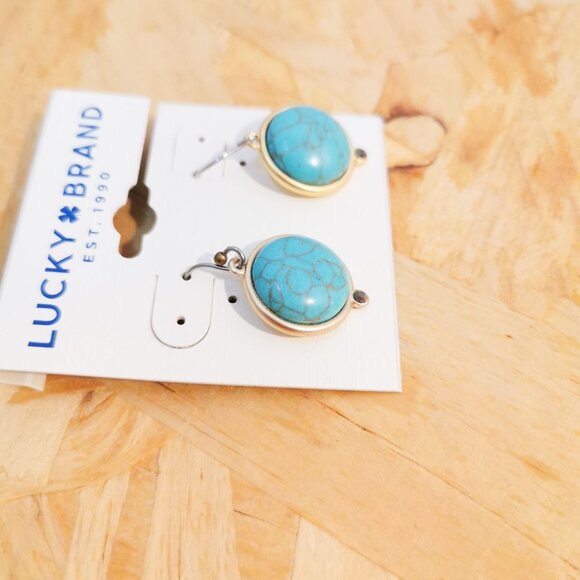 Lucky Brand Turquoise Earrings Boho Chic Style Trendy Jewelry for Women - Picture 3 of 3